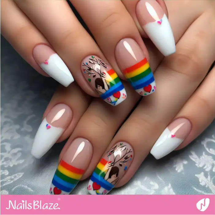 LGBT Love French Tips | Pride | LGBTQIA2S+ Nails - NB2053